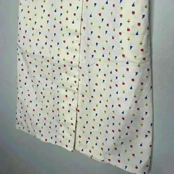 Vintage Madison Button Down Fruit Pencil Skirt Size 8 - Picture 2 of 6